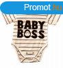 Rvid ujj dupla patentos " Baby Boss" felirat ba