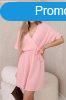 Derkban megkttt rvid muszlinruha 88540 barackos modell
