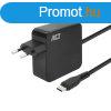 ACT USB-C laptop wall charger 65W with Power Delivery profil