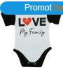 "Love my family" feliratos rvid ujj baba body fe