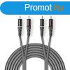 Nedis COTH24200GY30 sztereo audi kbel, 2x RCA frfi, 2x RC