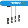 Moderne hanglamp zwart 4-lichts - Stream