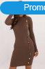 Testre szabott bords ruha dszgombokkal 45232 sttbarna mo