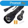 Ers taktikai LED zseblmpa XHP50 zoom USB csatlakozssal.