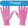 EXTOL LADY kttt keszty, rzsaszn, PE, fehr PVC pttykk