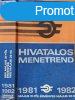 Magyar llamvasutak Hivatalos Menetrend 1981-1982 - MV