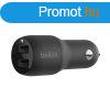 Belkin BoostCharge Dual USB-A Car Charger 24W Black