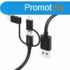 Hama FIC E3 3in1 Micro USB/Type-C/Lightning 1,5m Black