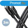AXAGON BUCM-CM30AB HQ USB-C <> USB-C Cable 3m Black