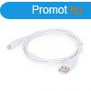 Gembird CC-USB2-AMLM-2M-W USB Lightning charging combo cable