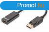 Assmann DisplayPort - HDMI Adapter/Converter cable 0,15m Bla