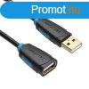 Vention USB-A 2.0/M to USB-A 2.0/F cable 1m Black