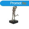 Dekoratv Figura Home ESPRIT Fekete Ezst szn Pr 14 x 10 