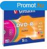 Verbatim DVD-R 4,7Gb 16x Slim 5db/csomag (5-s cmke)