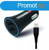 Swissten Szivargyjtba val USB-s Tlt 12-24V 2,4A 1,2M Li