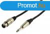 XLR Mono Kbel 6.35 mm-es Dug - XLR 3-Plus Aljzat 2.00 m 